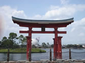 Epcot 09 - Japan with Spaceship earth in the distance