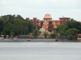 Epcot 13 - Overlooking the lagoon with Mexico in the distance