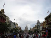 Magic Kingdom 03 - Looking down Main Street with Cinderella's Castle 
