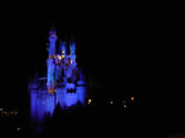 Magic Kingdom 05 - Side view of Cinderella's Castle at night
